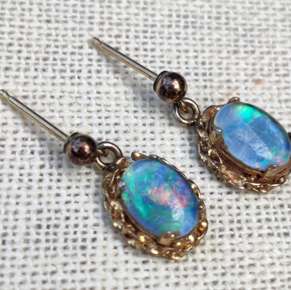 Antique opal earrings - Picture 3 of 7